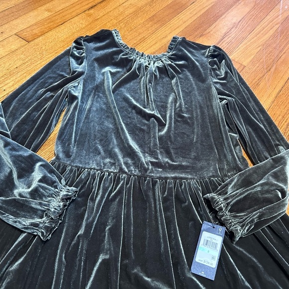 Tommy Hilfiger Holiday/Event Green Velvet Midi Formal Fit & Flare Dress 8 - Picture 6 of 11